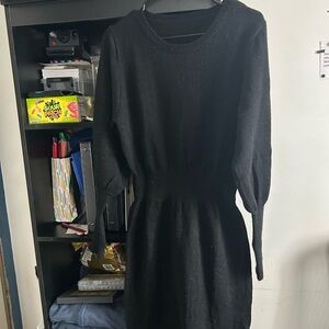 Knit Black Dress